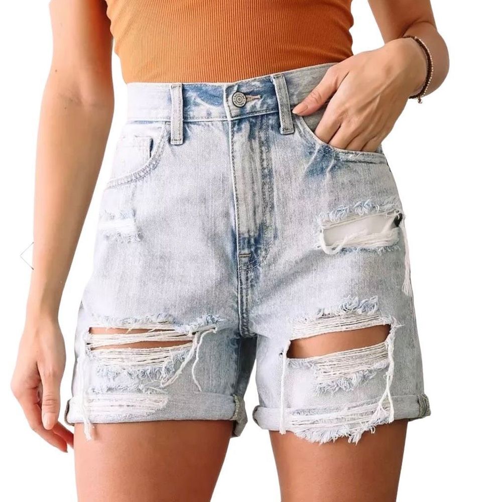 Willow and Root The Dad Shorts Distressed Jean